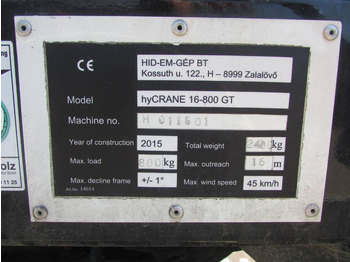 זרוע מרפקי Teupen TGT HighCrane 800 hyCRANE 16-800GT Raupenkran Mini: תמונה 3