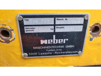 מיני רולר DVH 701 Weber Walze Glattmantel Walze Rüttelwalze Dublex Vibrationswalze  Rüttelplatte Strassenwalze Plattenverdichter DVH 603: תמונה 5