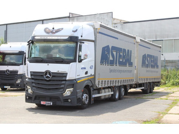 משאית וילונות צד, קרון נגרר עם וילונות צד Mercedes-Benz Actros 2542 NAVIGACE + PANAV TVK 18 M (8,20m x 2,4: תמונה 2