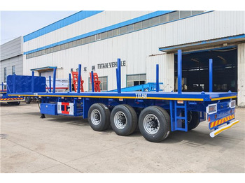 חָדָשׁ סמיטריילר שלדה TITAN Tri Axle 40 foot Semi Truck Flatbed Trailer In Sierra Leone: תמונה 3