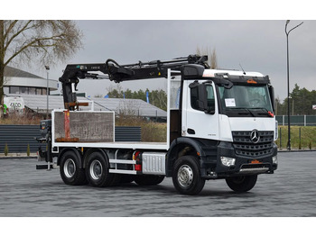 משאית צד נופל/ שטוחה, משאית מנוף Mercedes-Benz AROCS 2636 / 6x4 / HIAB X-HIPRO 192 E-3 / WYSUW x3 / ROTATOR / STEROWANIE RADIOWE / UDT / PODPORY HYDRAULICZNE / AUTOMAT / KAMERA COFANIA / NISKI PRZEBIEG / SPROWADZONY: תמונה 3