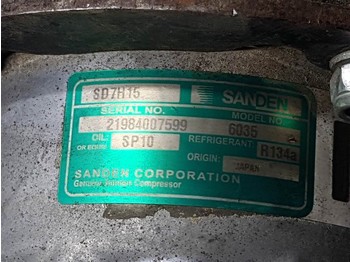 מדחס מזגן עבור מכונת בנייה SANDEN SD7H15-6035-Compressor/Kompressor/Aircopomp: תמונה 4