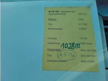 ערכת גנרטורים MTU (MERCEDES-BENZ) 6V396: תמונה 2