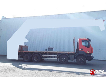 משאית צד נופל/ שטוחה, משאית מנוף Renault Kerax 430 8x4: תמונה 4