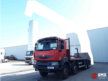 משאית צד נופל/ שטוחה, משאית מנוף Renault Kerax 430 8x4: תמונה 3