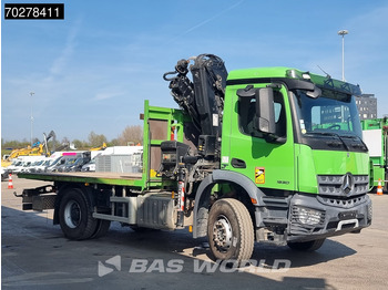 משאית צד נופל/ שטוחה, משאית מנוף Mercedes-Benz Arocs 1830 4X2 Hiab 122 ES-3 HIPRO Kran Crane Big-Axle Euro 6: תמונה 3