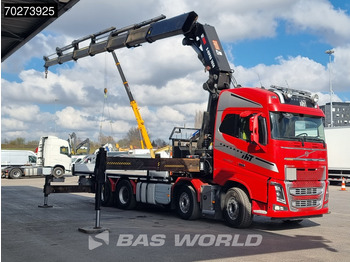משאית צד נופל/ שטוחה, משאית מנוף Volvo FH16 650 8X4 Hiab X-HIPRO 1058EP-6 Kran Crane ADR Lift+Lenkachse Euro 6: תמונה 2