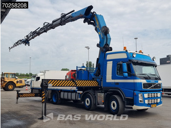 משאית צד נופל/ שטוחה, משאית מנוף Volvo FM 440 8X2 Palfinger PK74002 Crane Kran + JIB + Winch Lift-Lenkachse Euro 5: תמונה 3