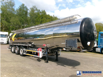סמיטריילר מכל Magyar Heavy oil tank inox 37 m3 / 5 comp + pump: תמונה 2