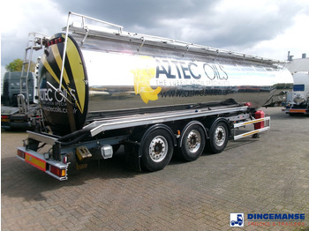 סמיטריילר מכל Magyar Heavy oil tank inox 37 m3 / 5 comp + pump: תמונה 4
