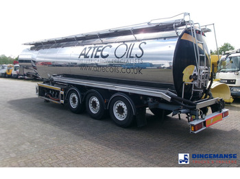 סמיטריילר מכל Magyar Heavy oil tank inox 37 m3 / 5 comp + pump: תמונה 3