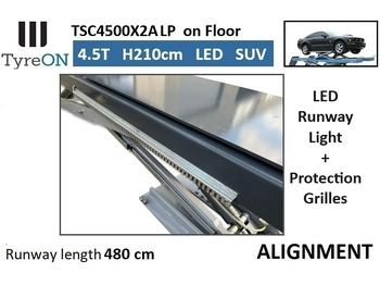 ציוד מחסן TSC4500X2A LP wheel alignment lift - On floor - Free wheel lifting system - 4.8 m led lightened runways (63 cm wide) - 210 cm lifting height -  4.5 T: תמונה 4