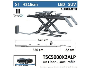 ציוד לסדנאות TSC5000X2A LP wheel alignment lift - On floor - Free wheel lifting system - 5.2 m lightened runways (76 cm wide) - Low profile - 5T: תמונה 5