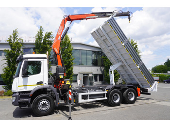 משאית מנוף MERCEDES-BENZ AROCS 2633 6x4 / 5.5 T crane FASSI F135 / Tipper 15 EPAL: תמונה 5