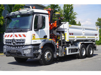 משאית מנוף MERCEDES-BENZ AROCS 2636 / Fassi F155A.0.22 crane 6t / 120 tho. km / 3-sided dump truck / 2 x Bordmatic: תמונה 3