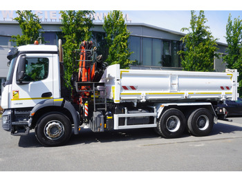 משאית מנוף MERCEDES-BENZ AROCS 2636 / Fassi F155A.0.22 crane 6t / 120 tho. km / 3-sided dump truck / 2 x Bordmatic: תמונה 4