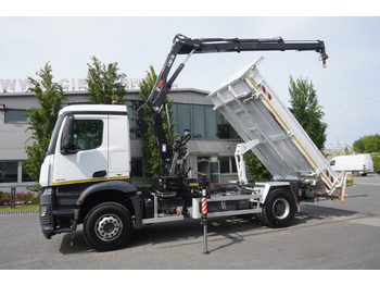 משאית מנוף, משאית מנוף MERCEDES-BENZ Arocs 1833 / 87,000 km!!! / Hds HIAB X-DUO 128 B-2 / three-sided tipper: תמונה 4