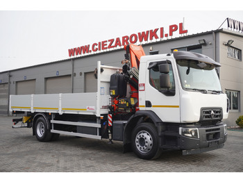 משאית צד נופל/ שטוחה, משאית מנוף RENAULT C280 DTI 8 / FASSI crane 5.6 T / range 8 m / Flatbed 15 EPAL: תמונה 2 משאית צד נופל/ שטוחה, משאית מנוף RENAULT C280 DTI 8 / FASSI crane 5.6 T / range 8 m / Flatbed 15 EPAL: תמונה 2