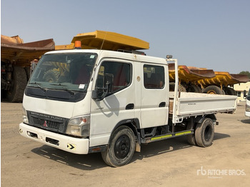 משאית צד נופל/ שטוחה 2012 Mitsubishi Canter 4x2 Crew Cab Flatbed Truck: תמונה 2