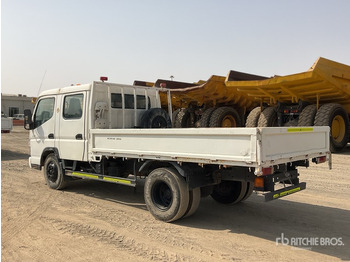 משאית צד נופל/ שטוחה 2012 Mitsubishi Canter 4x2 Crew Cab Flatbed Truck: תמונה 3