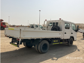 משאית צד נופל/ שטוחה 2012 Mitsubishi Canter 4x2 Crew Cab Flatbed Truck: תמונה 4