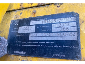 הַחכָּרָה Komatsu HD405-7  Komatsu HD405-7: תמונה 3