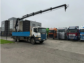 משאית צד נופל/ שטוחה, משאית מנוף Scania P124-360 6X4 EURO 2 HIAB 200 C-5 ALL 2000: תמונה 2