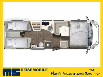 רכב ממונע משולב Eura Mobil INTEGRA LINE 720 EB /180PS-9G MAXI/ EINZELBETTEN: תמונה 2