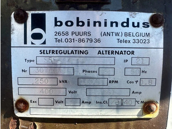 ערכת גנרטורים Cummins NTA 855 G Bobinindus 250 kVA generatorset: תמונה 3