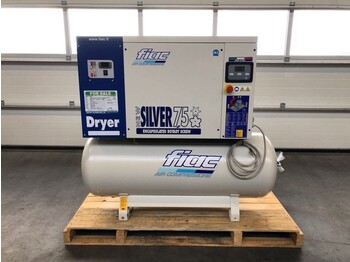 חָדָשׁ מדחס אוויר Fiac New Silver D 7.5 / 300 Silent 5.5 kW 720 L / min 10 bar Elektrische Schroefcompressor met ketel en droger: תמונה 2