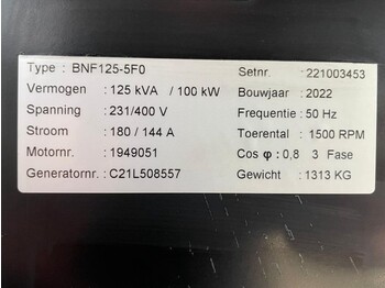 חָדָשׁ ערכת גנרטורים Iveco NEF 45 TM3 Stamford 125 kVA generatorset New !: תמונה 3