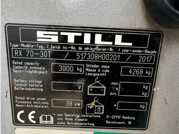 מלגזת LPG Still RX70-30T 3 ton Duplex Freelift Sideshift Positioner Vorkenversteller LPG Heftruck 2017: תמונה 3