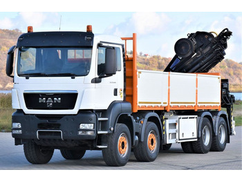 משאית מנוף, משאית צד נופל/ שטוחה MAN TGS 35.440 * HIAB 322 EP-5HIPRO+FUNK / 8x4!: תמונה 3