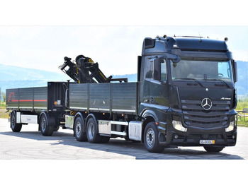 משאית מנוף, משאית צד נופל/ שטוחה Mercedes-Benz ACTROS 2542 + PK18002-EH C/FUNK + Anhänger!: תמונה 3 משאית מנוף, משאית צד נופל/ שטוחה Mercedes-Benz ACTROS 2542 + PK18002-EH C/FUNK + Anhänger!: תמונה 3