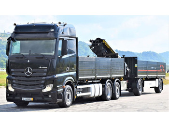 משאית מנוף, משאית צד נופל/ שטוחה Mercedes-Benz ACTROS 2542 + PK18002-EH C/FUNK + Anhänger!: תמונה 4 משאית מנוף, משאית צד נופל/ שטוחה Mercedes-Benz ACTROS 2542 + PK18002-EH C/FUNK + Anhänger!: תמונה 4