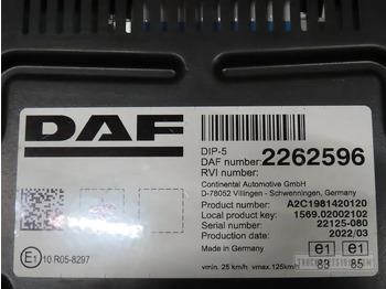 מערכת חשמל עבור משאית DAF 2262596 Instrumentenpaneel: תמונה 2