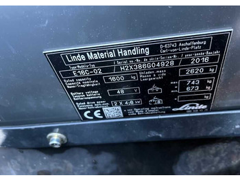 מלגזה חשמלית Linde E16C-02: תמונה 4