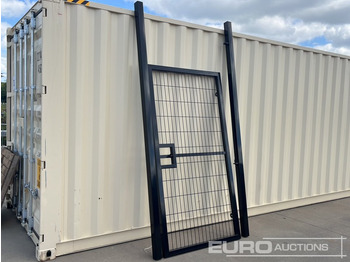 ציוד בנייה 1.2m x 2.4m Pedestrian Gate, Heavy Duty Galvanized Powder Coated, 80mm x 80mm x 3m Post (2 of), Assembly Kit (Black): תמונה 3