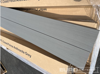 ציוד בנייה 1.8m Wide Anthracite Grey Composite Fence Panels (25 of), 2.45m Black Aluminium Posts (26 of), Complete With Assembly Kit: תמונה 3