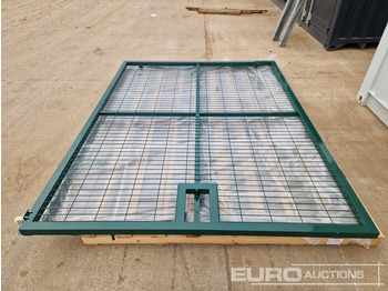 ציוד בנייה 3m x 2.3m Heavy Duty Galvanized Powder Coated Gate (2 of), 100mm x 100mm Post (2 of), Assembly Kit (Green): תמונה 5