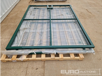 ציוד בנייה 3m x 2.3m Heavy Duty Galvanized Powder Coated Gate (2 of), 100mm x 100mm Post (2 of), Assembly Kit (Green): תמונה 4