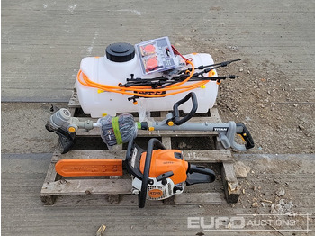 ציוד בנייה Stihl MS171 Petrol Chainsaw, Boss Sprayer, Titin Battery Strimmer: תמונה 2