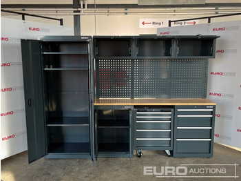 ציוד לסדנאות Unused Boss 2.6m 9 Drawer, 5 Cabinet Tool Station: תמונה 4