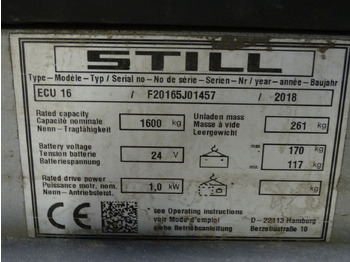 משאית משטחים Still ECU16: תמונה 5