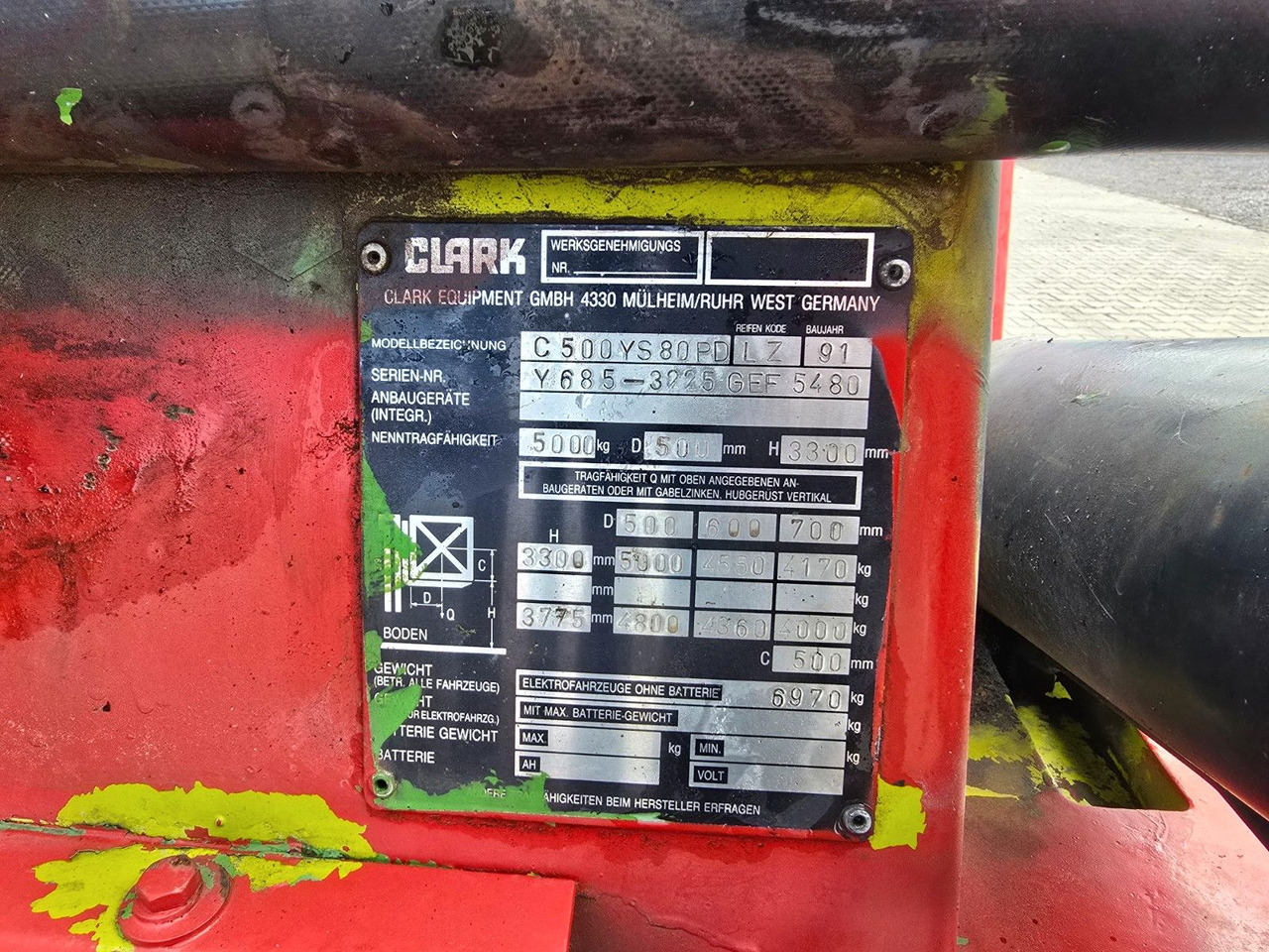 Clark Gabelstapler Stapler clark C 500 YS 80 PD 5T - מלגזת סולר: תמונה 2 Clark Gabelstapler Stapler clark C 500 YS 80 PD 5T - מלגזת סולר: תמונה 2