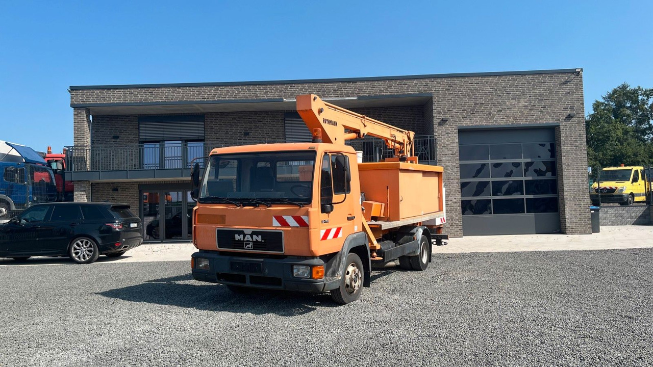 MAN 8.113 Steiger Hubarbeitsbühne Ruthmann MAN 8.113 Steiger Hubarbeitsbühne Ruthmann - פלטפורמה אווירית מותקנת על משאית, כלי רכב מסחרי: תמונה 1 MAN 8.113 Steiger Hubarbeitsbühne Ruthmann MAN 8.113 Steiger Hubarbeitsbühne Ruthmann - פלטפורמה אווירית מותקנת על משאית, כלי רכב מסחרי: תמונה 1