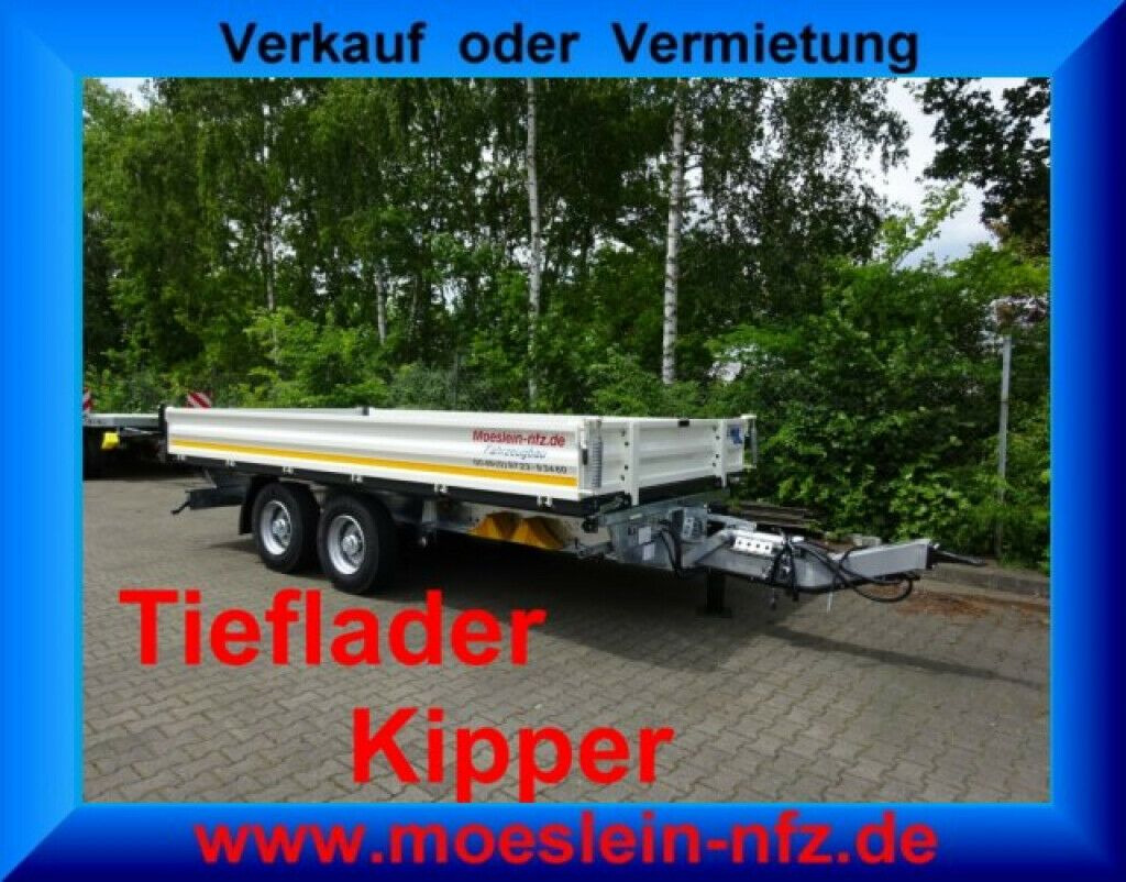 Möslein 13 t Tandem 3- Seitenkipper Tieflader-- Neufahr - קרון נגרר עם מזהיר: תמונה 2 Möslein 13 t Tandem 3- Seitenkipper Tieflader-- Neufahr - קרון נגרר עם מזהיר: תמונה 2