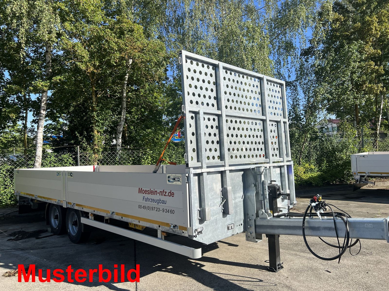 קרון נגרר צד נופל/ שטוח Möslein  14,4 t Tandem- Pritschenanhänger- Tieflader: תמונה 10