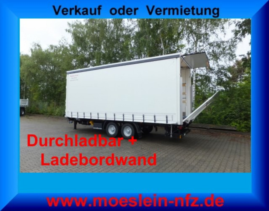 Möslein TPS 11 DL 7,30 neuer Planenanhänger, Ladebordwand + Durchladbar - קרון נגרר עם וילונות צד: תמונה 1 Möslein TPS 11 DL 7,30 neuer Planenanhänger, Ladebordwand + Durchladbar - קרון נגרר עם וילונות צד: תמונה 1