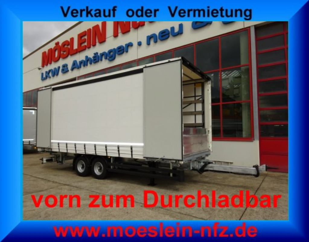Möslein TPW 105 D Schwebheim Tandem- Planenanhänger Durchladen - קרון נגרר עם וילונות צד: תמונה 1 Möslein TPW 105 D Schwebheim Tandem- Planenanhänger Durchladen - קרון נגרר עם וילונות צד: תמונה 1